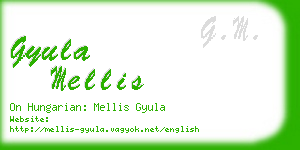 gyula mellis business card